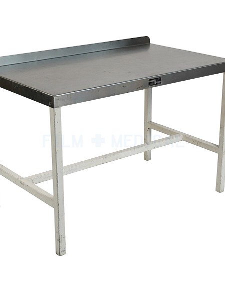 Steel Lab Table with White Legs 